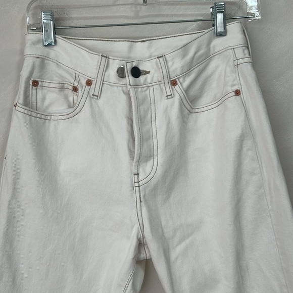 WARDROBE.NYC High-rise straight-leg jeans white size 26 made in USA - Picture 9 of 11